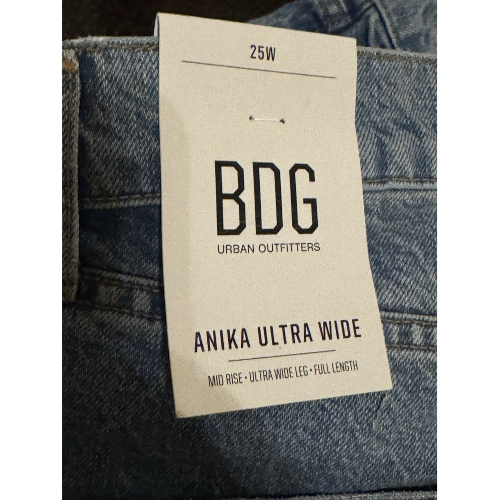 NEW BDG Urban Outfitters Jeans Womens 25 Vintage DE Color Anika Ultra Wide Mid - Picture 4 of 5